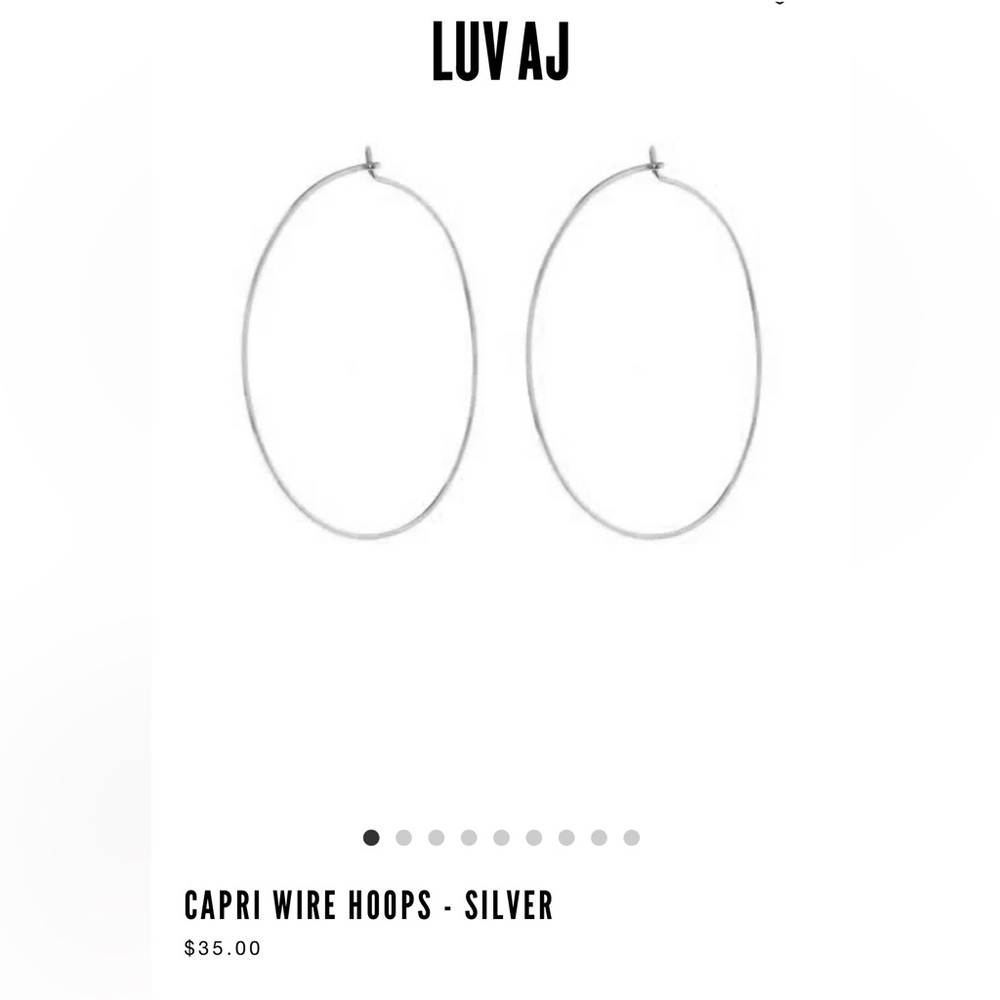 LUV AJ - Capri Wire Hoops - Silver